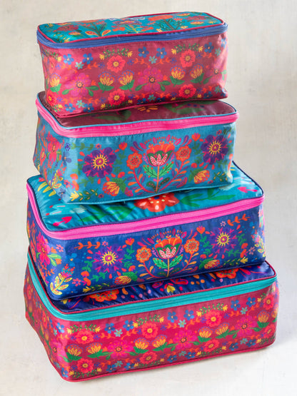 Space-Saving Gorgeous Flower Packing Cubes