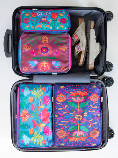 Space-Saving Gorgeous Flower Packing Cubes